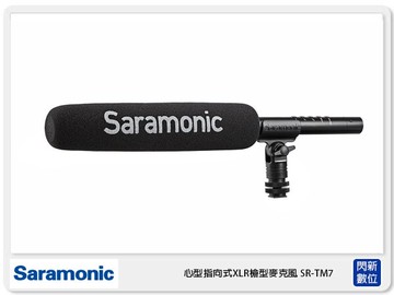 接單進貨 Saramonic 楓笛 SR-TM7 心型指向式XLR槍型麥克風 廣播級 收音(SRTM7 公司貨)