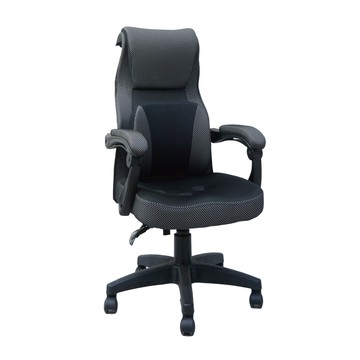 台灣製造 SGS認證 EL-41 透氣辦公椅-灰（56*46*113cm）_廠商直送