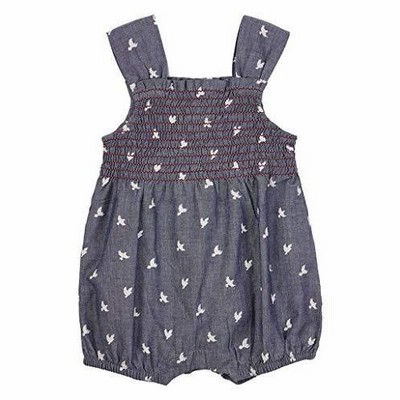 Hatley ハットレイ ベビーロンパース カバーオール・翔び立つ小鳥たち ベビーバブルロンパース 60~70cm、3M-6M(58-69c