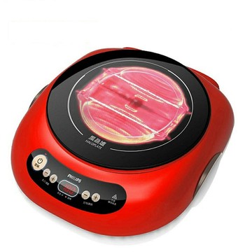 【飛利浦 PHILIPS】Viva Collection 不挑鍋黑晶爐-紅色 HD4989