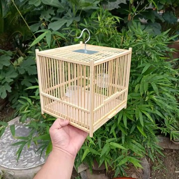 竹製小號鳥籠繡眼籠柳鶯籠黃豆籠珍珠貝子籠 送配件純手工製作 寵物窩 籠子 家用籠 可外出 白鐵鳥籠 鸚鵡鳥籠 寵物籠子