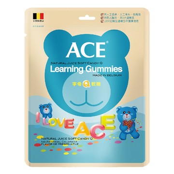 ACE字母Q軟糖 字母數字造型 植物萃取 綜合水果口味  240g  1包