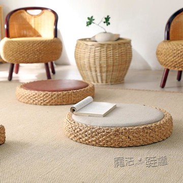 新品上架~榻榻米蒲團打坐禪修坐墊地上日式陽臺坐墩跪拜佛藤家用地板瑜伽墊- 雙11全館免運