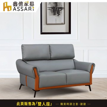 ASSARI-索菲亞現代雙人座科技皮沙發