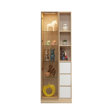 直人木業-RENATA現代風鋁框長門玻璃三抽展示櫃68公分(三抽置右)