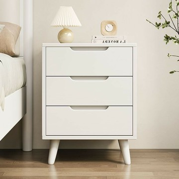 免運 可開票 全實木床頭櫃北歐兩三抽原木收納櫃現代簡約家用臥室儲物斗櫃整裝 快速出貨DDD1111