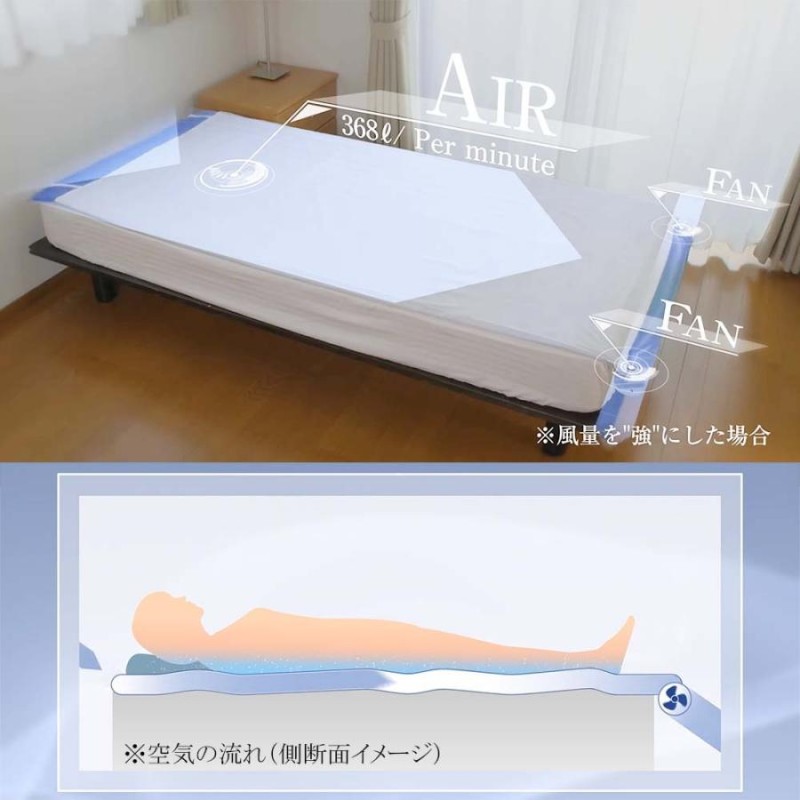 あすつく 空調ベッド 風眠3 KBTS03 専用シーツ付き（白） 正規品