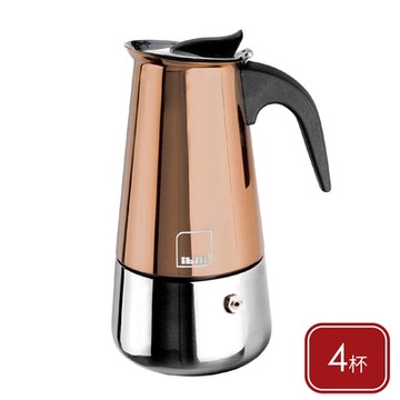 《ibili》不鏽鋼摩卡壺-香檳金4杯-- 濃縮咖啡 摩卡咖啡壺