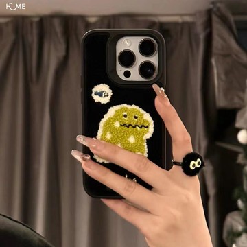 卡通可愛刺繡鱷魚適用iPhone13蘋果14新款15promax手機殼12全包11