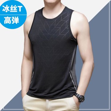 彈力肌肉男士小背心夏季超薄款戶外冰絲速干衣夏天青年百搭中年裝