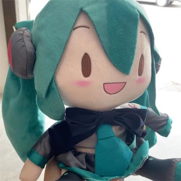正版同款現貨初音小fu玩偶抱枕經典深海毛絨fufu玩偶公仔擺件禮物