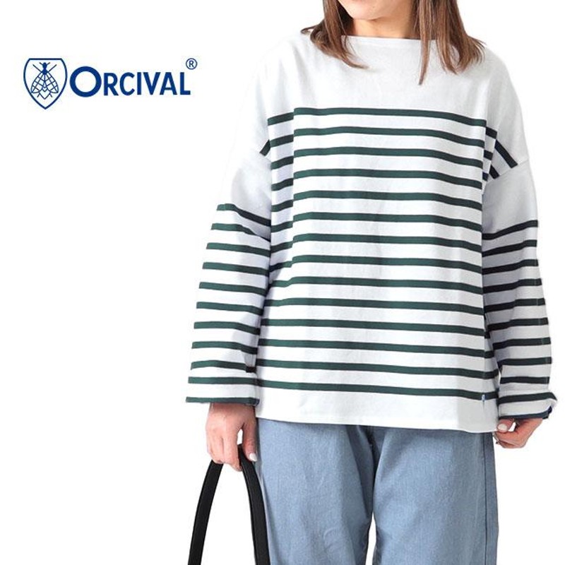 ORCIVAL オーシバル ラッセル ボーダー ルーズフィット ボートネック