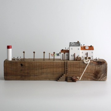 漂流木裝飾品 - 潮聲與海鷗 - W806