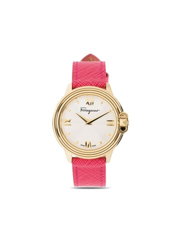 Ferragamo - Studmania 34mm - women - Leather/stainless steel - One Size - Pink