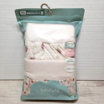 【冬季新品🍭80cm | 90cm】日本進口 FutaFuta 長袖護肚褲2件組 草莓 小碎花 小花 女童 居家日本童裝