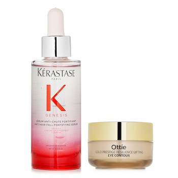 Kerastase 卡詩 Kerastase Genesis 抗脫髮強化護髮精油（弱髮，容易掉落） 90ml X Ottie Gold Prestige 強韌提升眼護理霜 30ml 2pcs-組合
