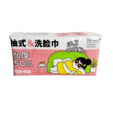 TTR 加大棉柔抽取式洗臉巾(60抽) CM-1101