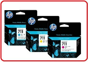 HP   711 29 毫升 彩色墨水匣 紅CZ131A / 藍CZ130A / 黃CZ132A
