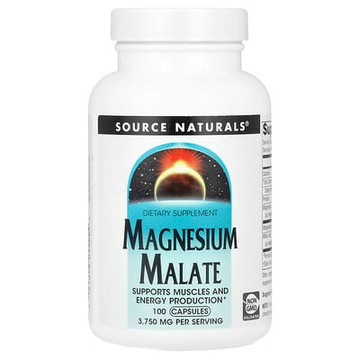 Source Naturals, 蘋果酸鎂，100 粒膠囊
