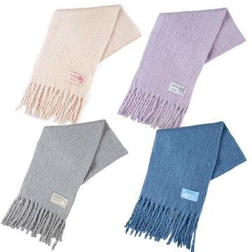 小禮堂 三麗鷗 成人粗針織流蘇長圍巾  (標籤款 冬日特輯) 美樂蒂 酷洛米