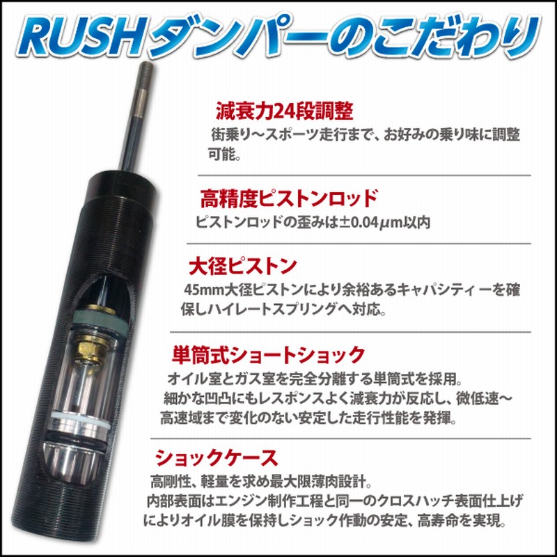 スカイライン セダン V36 PV36 KV36 RUSH 車高調 LUXURY CLASS Damper 