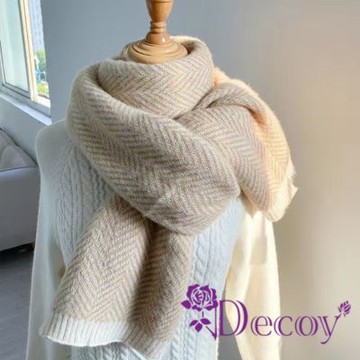 Decoy 人字紋路 韓風保暖披肩加厚圍巾 顏色可選