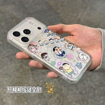 🌸臺灣出貨🎉線條小新iPhone17ProMax手機殼蘋果12/13/14/15/16透明xs/xr軟7/8