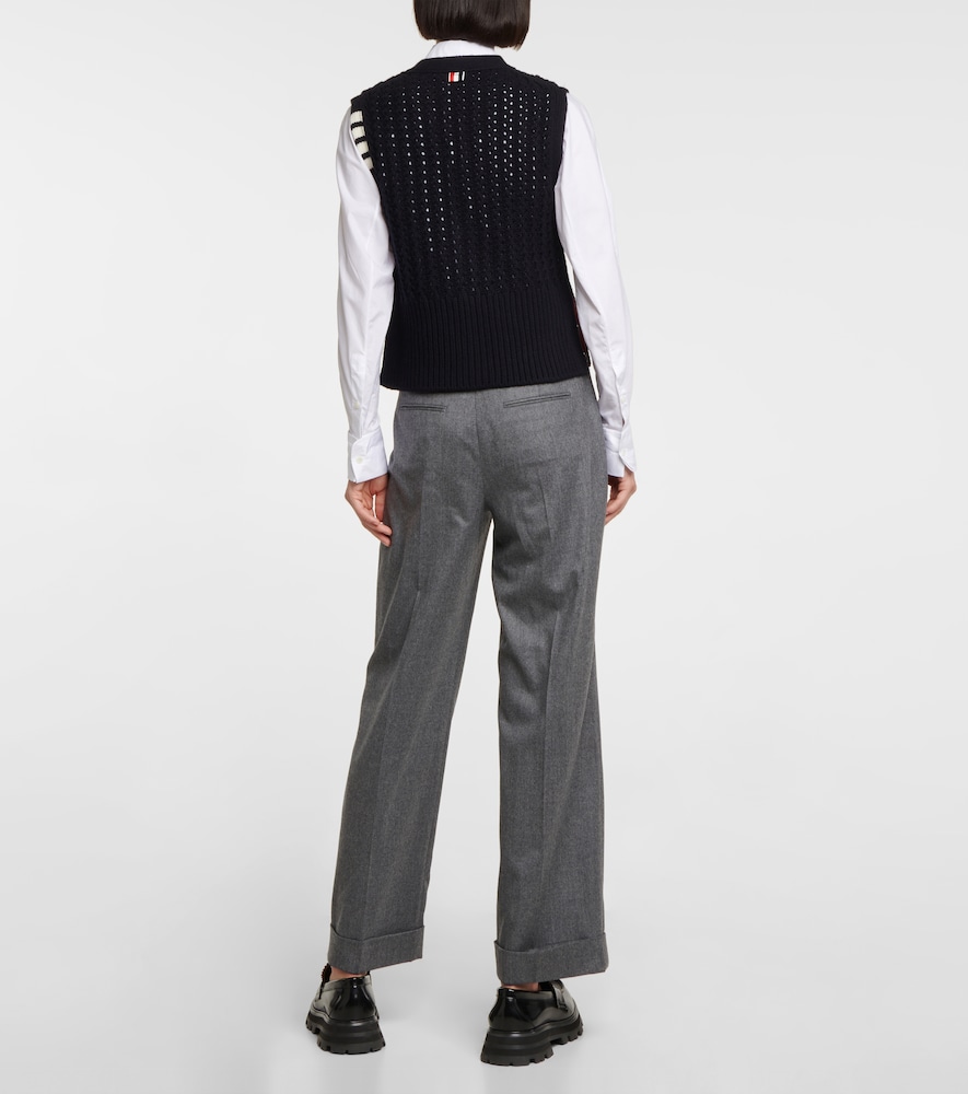 Thom Browne Open-work wool sweater vest