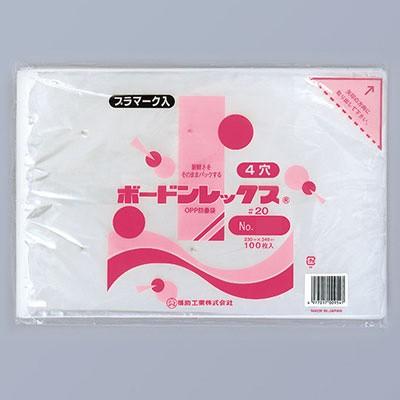 福助工業 ボードンレックス0.02 No.15-60　4穴 プラマーク入り 1ケース(4000枚）