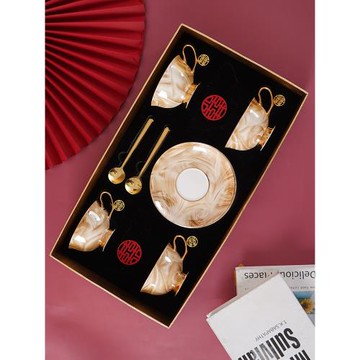 吉昶送姐姐新娘結婚新婚禮物送新人高級實用輕奢茶具套裝伴手禮