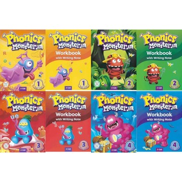 <麗文校園購>Phonics Monster 3/e [ Student Book 1~4 / Workbook 1~4 ]  A*List  8冊分售