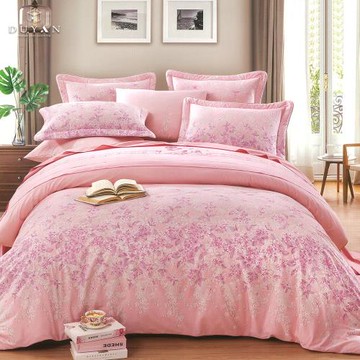 【DUYAN 竹漾】40支精梳棉七件式兩用被床罩組 櫻花舞曲 台灣製(加大)