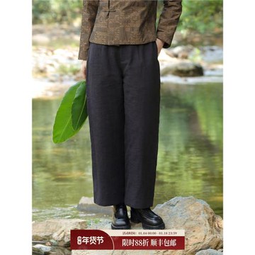 吉祥羽兒新中式加厚百搭保暖棉褲