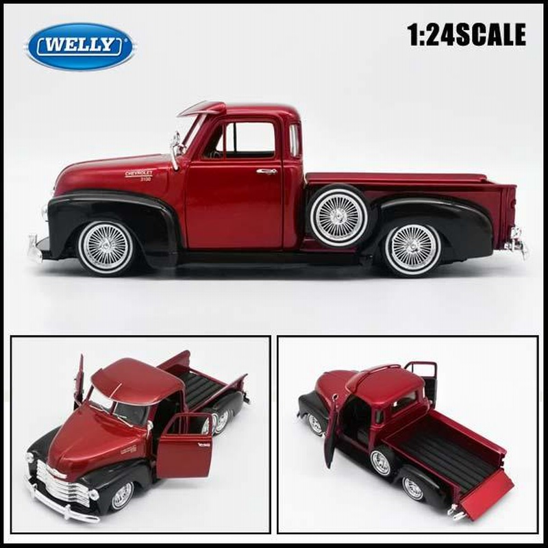 1/24 箱入り ミニカー 1953 CHEVROLET 3100 PICK UP メタリックレッド