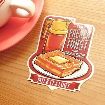 奶茶通俗學防水大貼紙04:西多士