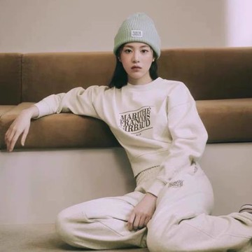 衛衣韓國jennie百搭字母短款刺繡