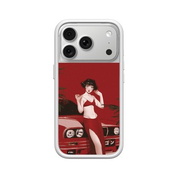 iPhone 18 Pro Mod NX -邊框背蓋組合 (相機按鈕) 白 - Janice Sung - Garnet 石榴石
