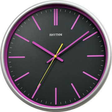 RHYTHM 麗聲鐘(CMG544) 桃紅圓形時尚掛鐘/31cm｜樂天全館特惠中★指定刷卡回饋10%
