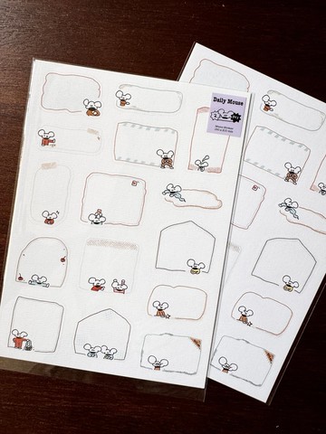 Daily mouse留言貼紙