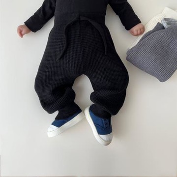 嬰兒褲子針織毛線褲男女寶寶寬松大PP褲子兒童哈倫大庇庇褲秋冬