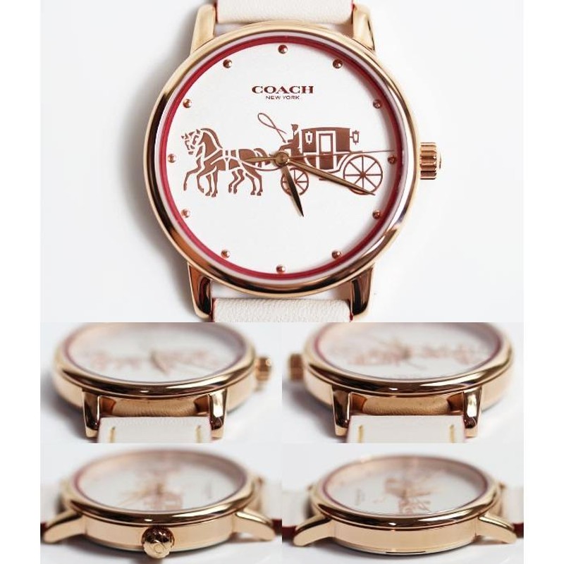 コーチ COACH 腕時計 クオーツ ウォッチ レザーバンド CA.113.7.34.1516 クォーツ シルバー文字盤  36mm/あすつく/MT1948/未使用/買取品 | LINEショッピング