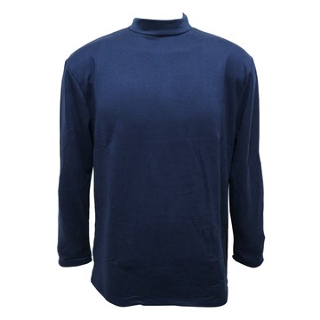 男羊毛蠶絲保暖衣-立領-6865-丈青色-XXL號-2件