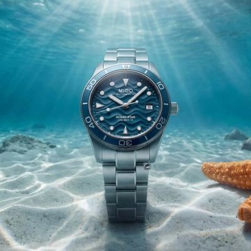 MIDO 美度 Ocean Star 39 潛水機械錶套組-39mm藍色 M0269071104101