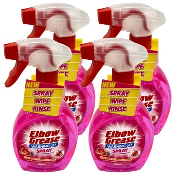 ELBOW GREASE 英潔利 葡萄柚噴霧洗碗精  500ml  英國產  玻璃餐具/鍋/盤子適用  1組