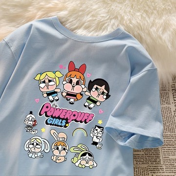 淪陷了~Crybaby 哭娃 t恤 短袖上衣 飛天小女警 純棉寬鬆上衣 oversize 個性上衣 韓版上衣 下半身失蹤