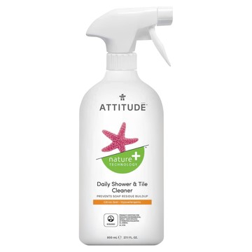 ATTITUDE 艾特優 浴室瓷磚清潔劑 - 柑橘味 800ml 天然清潔皂苷和葡萄糖酸鈉  1瓶
