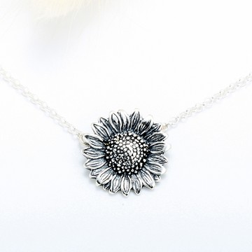 【Angel & Me】向日葵 Sunflower s925 純銀 項鍊 生日 畢業 禮物