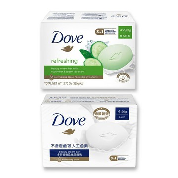 【KSL】Dove多芬 潔膚塊多入組 滋養柔嫩 清爽水嫩 中性溫和配方 原廠公司貨 90gx4入/組