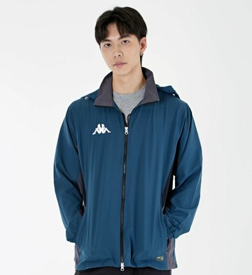 KAPPA 24 男女適穿  運動外套  防風、拉鍊式連帽可拆 / 33124QW