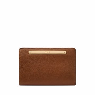 Liza 輕巧型真皮短夾-咖啡色X金釦版 SL7986G200